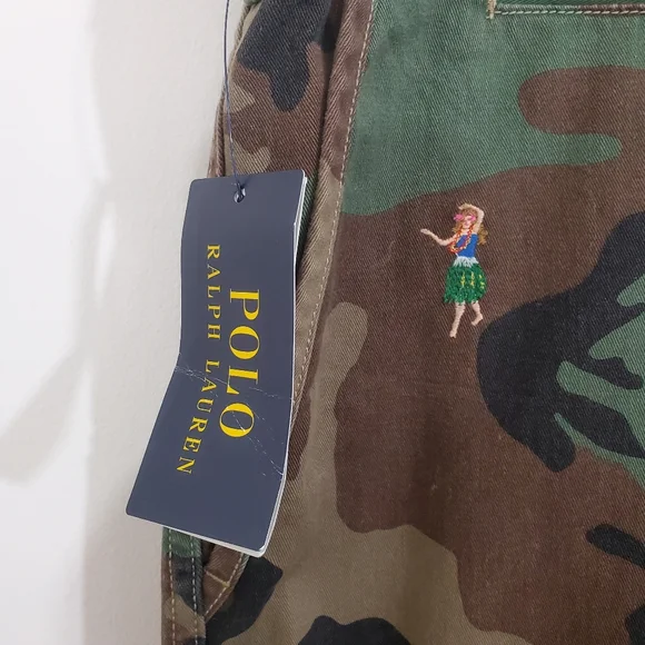 Polo Ralph Lauren Rugged Chino Shorts Surplus Camo Hula Aloha NWT Size 48 B Mens - Picture 9 of 12